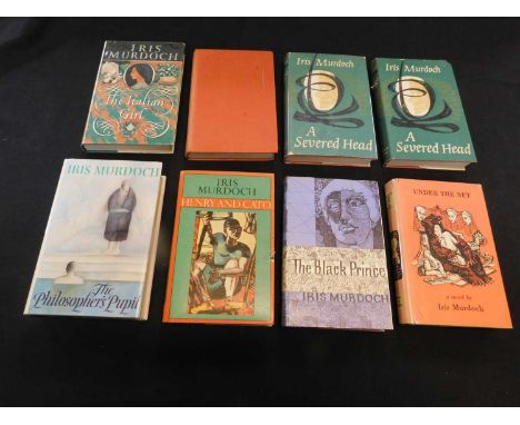 IRIS MURDOCH: 8 Titles: A SEVERED HEAD, London, Chatto &amp; Windus, 1961, first edition, two copies, original cloth d/w (sma