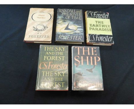 CECIL SCOTT FORESTER: 5 Titles: THE SHIP, London, The Book Society and Michael Joseph, 1943, first edition, book plate on ffe