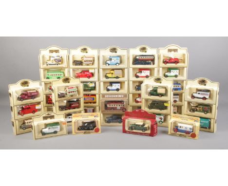 Approximately forty mainly Lledo days gone boxed vehicles. To include 1939 Chevrolet Panel Van, 1934 MAC Canvas Back Truck an