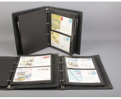 Three albums of RAF signed/unsigned first day covers, including complete 'Air Display Series' set. Approximately 96 in total.
