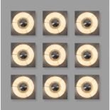 After Verner Panton (Danish 1926-1998) Set of Nine 'Spiegel' Wall Lights, designed 1968