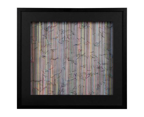 Ann Sutton (British 1935-) Double Knots Colour I, 2020 signed, titled and dated in pencil (to reverse), coloured threadsDimen