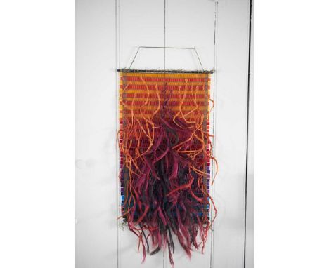 § Tadek Beutlich (Polish 1922-2011) Rainbow, circa 1978 acetate and linenDimensions:64cm x 32cm (25in x 12 1/2in)Provenance:P