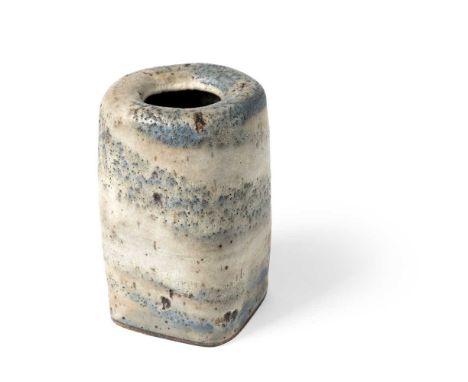 § Dame Lucie Rie (British 1902-1995) Vase, circa 1965-70 impressed artist's seal, stoneware, mixed clays with integral blue s