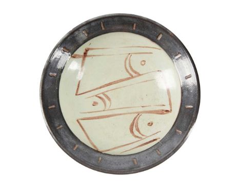 § Kenneth Quick (British 1931-1963) Bowl impressed artist's seal, earthenwareDimensions:21.2cm diameter (8 3/8in diameter)Pro