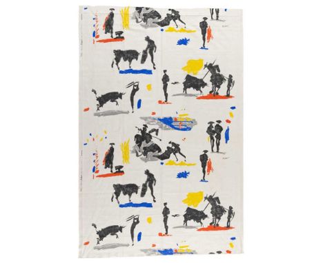 § After Pablo Picasso (Spanish 1881-1973) for Bloomcraft Toros Y Toreros, designed 1963 printed TOROS + TOREDOR by Picasso / 