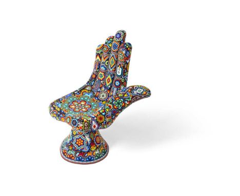 Rick Wolfryd (American 1953-) 'Hot Seat' Chair, 2022 signed, titled, dated and numbered TP0004 (to underside), applied glass 