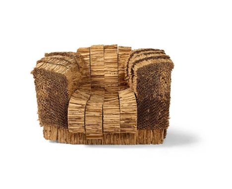 Frank Gehry (Canadian-American 1929-) 'Grandpa Beaver' Easy Chair, circa 1986 signed and numbered GRANDPA BEAVER 4/50 and wit