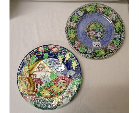 2 Maling Art Deco lustred rack plates