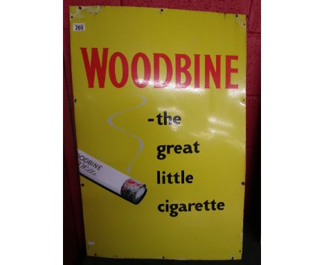 Enamel sign - Woodbine Cigarettes (92cm x 61cm)
