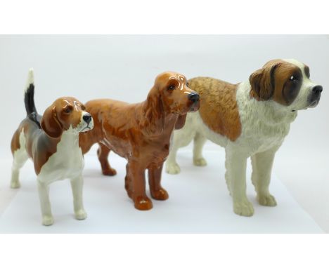 Two Beswick model dogs including Champion Wendover Billy, and a model St. Bernard marked North Light 1988 