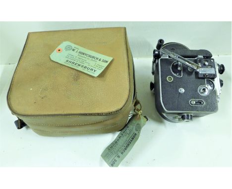 A Paillard Bolex cine camera in case 