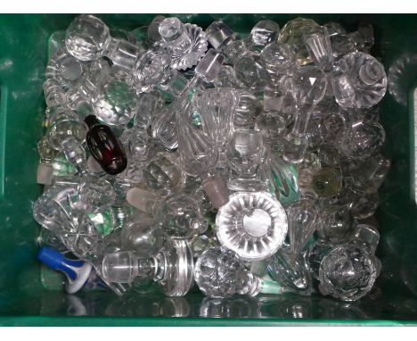 A large collection of glass decanter stoppers **PLEASE NOTE THIS LOT IS NOT ELIGIBLE FOR POSTING AND PACKING** 