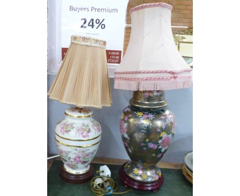 Two decorative table lamp bases **PLEASE NOTE THIS LOT IS NOT ELIGIBLE FOR POSTING AND PACKING** 