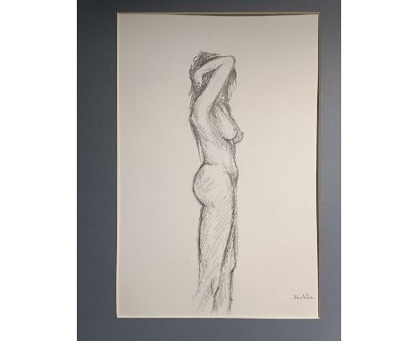 PTUKHA, DARYNA (Ukrainian, b.1992), "Nu", study of nude female, pencil, paper, 30 х 42 cms  Further information: Daryna Ptukh