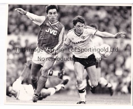 ARSENAL Fifty five Press photographs of various sizes including 15 colour from the 1990's and 40 black &amp; white from 1980'