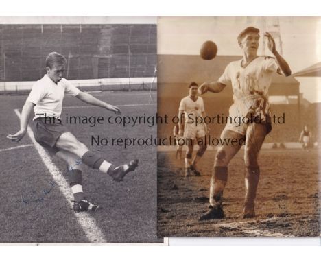 MAN UNITED PRESS PHOTO   Two press photos pertaining to Manchester United players both signed. Action picture in training of 
