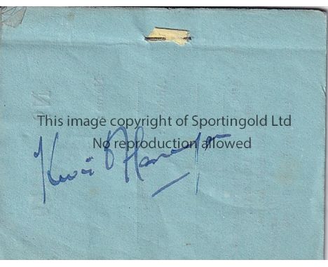 ARSENAL AUTOGRAPHS 1946/7       A counterfoil booklet with signatures on the back of each one with a total of 14 autographs i