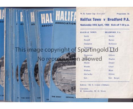 1967/68 / 1968/69 &amp; 1969/70 HALIFAX        84 x Halifax Town home programmes Football League Division 3 &amp; 4 programme