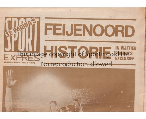 EUROPEAN CUP FINAL 1970    32 Page Sport Express Dutch newspaper reviewing Feyenoord's Victory over Celtic in Milan May 1970.