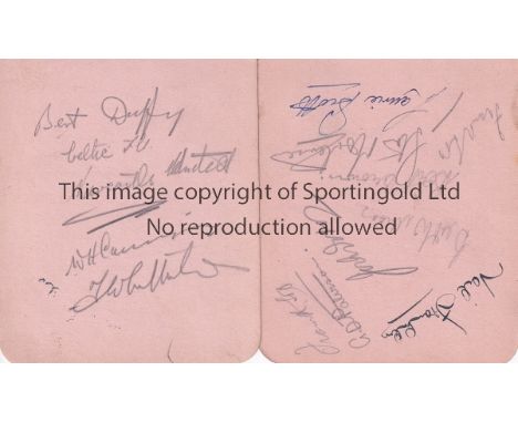 WARTIME    Two small autographed cards circa 1945 for Army Representative XI not known which match the cards are for but sign
