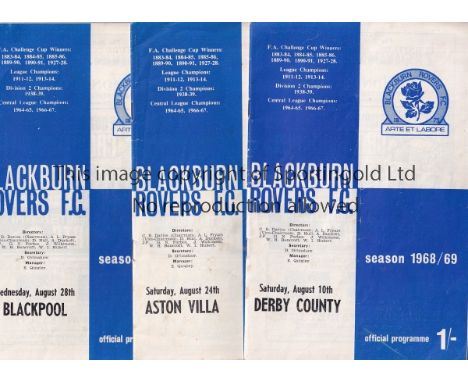 BLACKBURN   A collection of 26 Blackburn Rovers home programmes from the 1968/69 season to include all 21 League matches,2 Le