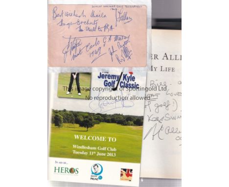 GOLF AUTOGRAPHS      An album sheet from the Dunlop Masters Tournament 1949 with 6 signatures including Fallon, Stack, Docher