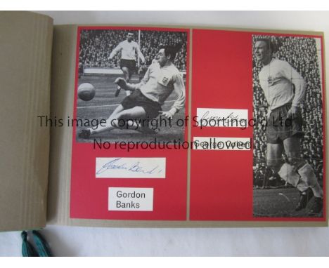 ENGLAND WORLD CUP 1966 AUTOGRAPHS       An original gold embossed photograph album from Collins World Cup Collector Club Seri