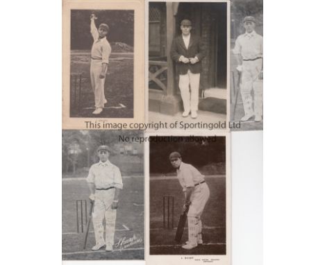 CRICKET - JACK SHARP   Five postcards of Lancashire Cricketer Jack Sharp who also played football for Everton and England.  S