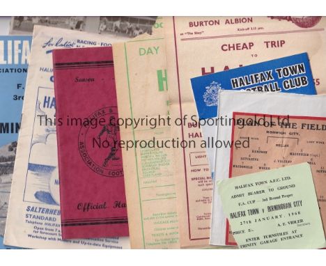 HALIFAX       Collection of items including Halifax Town (some rare): 1913/14 FACQ-5R Norwich City v Halifax Town (central pa