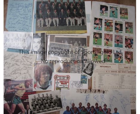 SPORTING MISCELLANY       Vast majority is football related with hundreds of signed newspaper and magazine pictures including