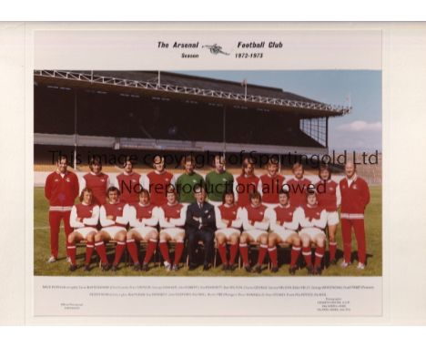 ARSENAL      Eight official colour team group photographs in folders for 72/3, 75/6, 76/7, 78/9, 79/80, 80/1, 82/3 and 86/7. 
