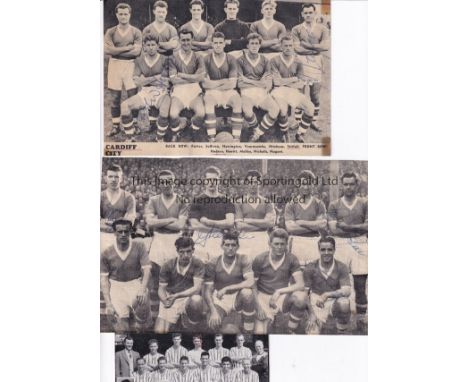 1950'S &amp; 1960'S FOOTBALL AUTOGRAPHS      Over 100 signed team group newspaper and magazine pictures from the 1950's and 1