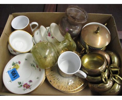 A part Bavarian teaset and two Goebel coffee cans and saucers etc