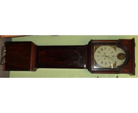 A mahogany eight day longcase clock, signed Jams Ocheltree, Gateshead, circa 1800