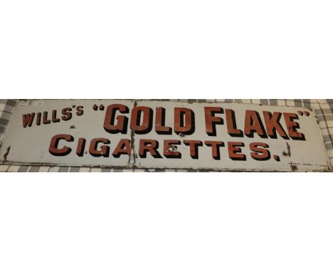 'Wills Gold Flake Cigarettes' enamel sign