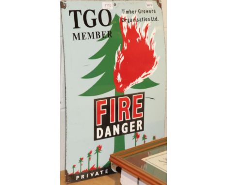 Enamel sign 'Timber Growers Organisation Ltd'