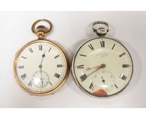 An early 19th century silver pocket watch by James McCabe, hallmarked London 1823, the signed white enamel dial with black Ro