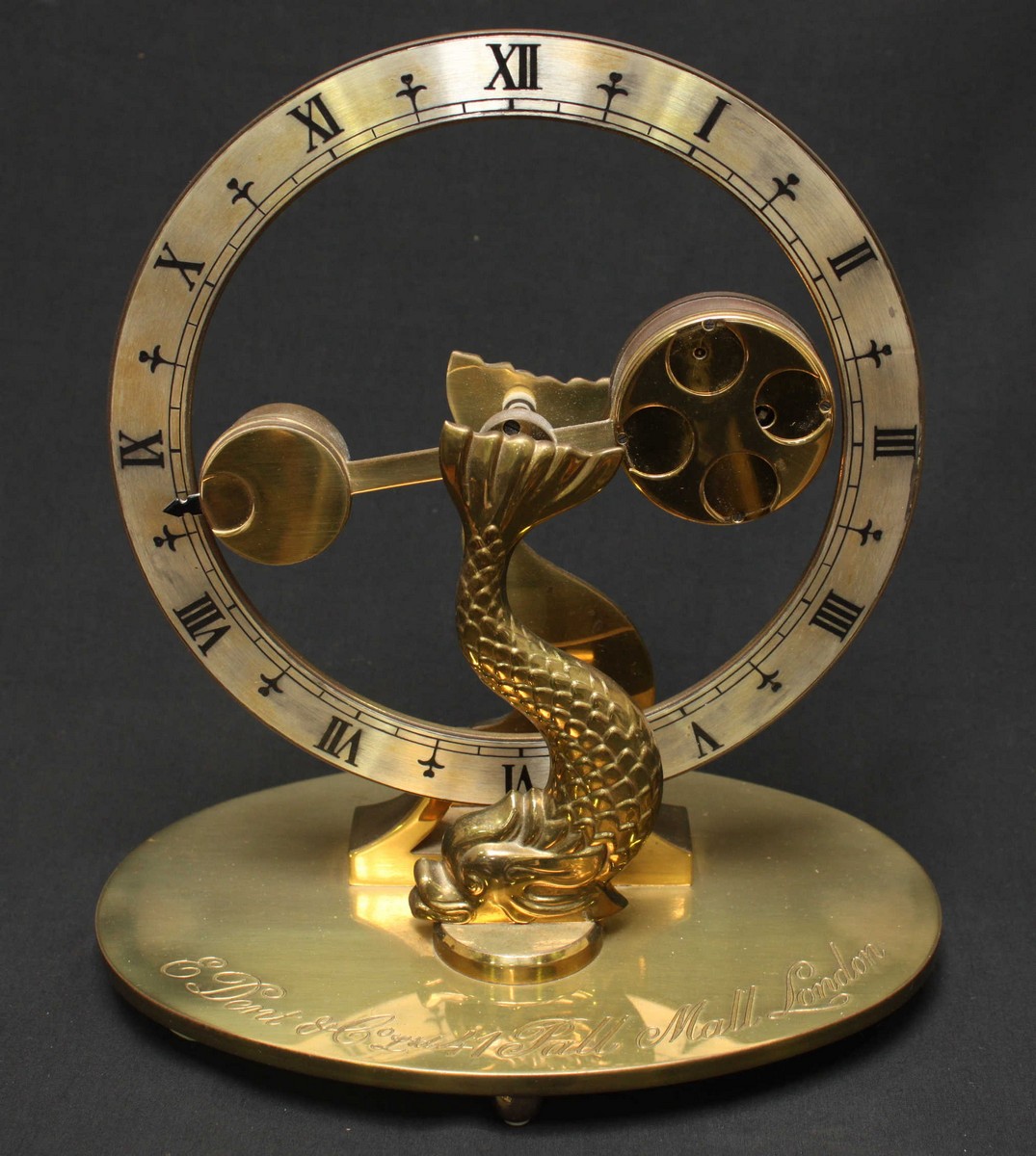 An unusual contemporary mystery clock by E Dent & Co of London The