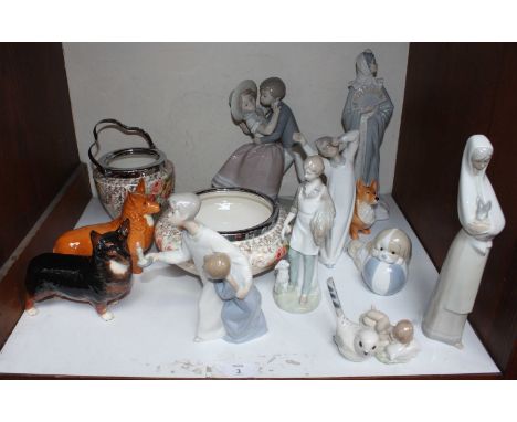 SECTIONS 3 &amp; 4 - Nine various Lladro figures and figure-groups including 'Precious Love' reference 01004856 together with