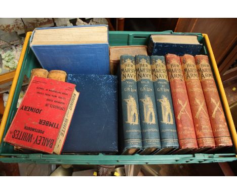 Lieutenant Charles Rathbone Low. Her Majesties Navy, including its Deeds and Battles, three volumes, in original gilt tooled 