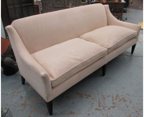 ANDREW MARTIN SOFA, with oatmeal patterned upholstery, 210cm L. (with faults)