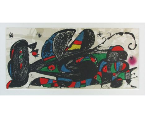 JOAN MIRO, 'Miro sculptor - Iran' 1974 original lithograph in colours on heavy cream wove guarro paper, signed in the stone p