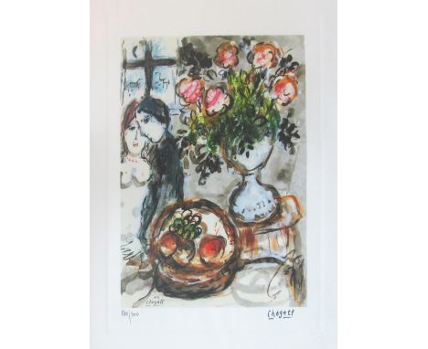 MARC CHAGALL (French-Russian, 1887-1985), edition 180/300 lithograph, 35cm x 27cm, signed in the stone and framed