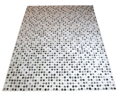 ARMANI INSPIRED CARPET, 300cm x 240cm, allover design of ivory en grois and noir spots.