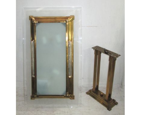 CEILING LAMP, Art Deco style in lucite and brass frame, 97cm x 56cm x 70cm H. 