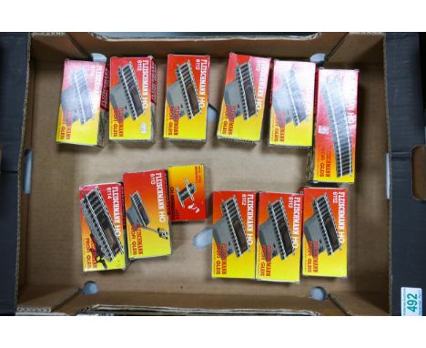 Boxed Fleischmann HO Train Prof-Gleis Switch Track including 6112 x 8, 6113,6114, 6131 &amp; 6107 