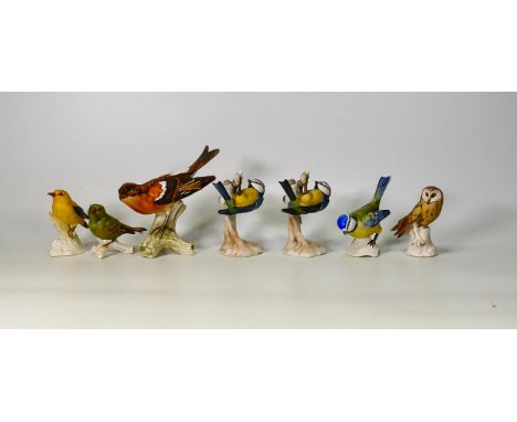 Seven Matt Goebel figures of Birds, tallest 11.5cm(7) 