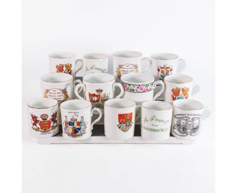 A collection of Wileman &amp; Shelley  crested ware (13) 