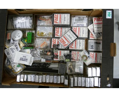 Fleischmann HO Train Model Train Track Accessories including decoders 5845, 6840, 6096 double slip controls, 6956 Block sets,